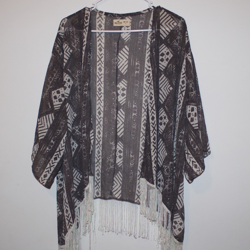 Grey And White Kimono